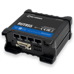 TELTONIKA RUT955 Industrial 4G LTE router Cat.4 WiFi Dual Sim GPS 1x WAN 3X LAN GPS router, "RUT955 T033B0" (timbru verde 0.8 le