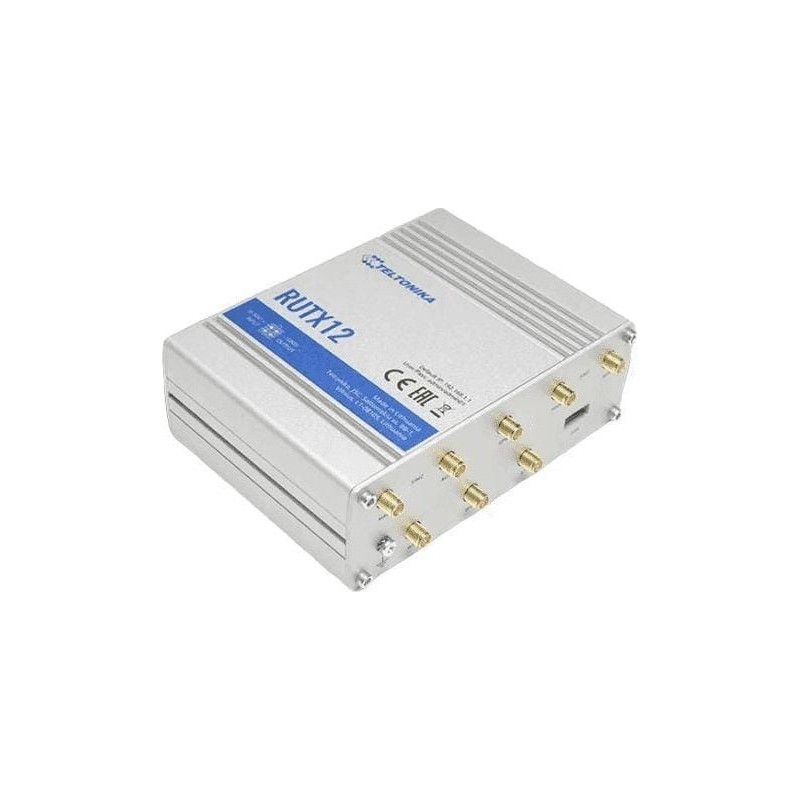 ROUTER LTE Teltonika "RUTX12", 1 x WAN port 10/100/1000 Mbps, 4 x LAN port 10/100/1000 Mbps, Wi-Fi 802.11b/g/n/ac, Bluetooth 4.0