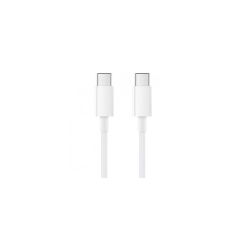 CABLU alimentare smartphone Xiaomi, USB Type-C (T) la USB Type-C (T), cauciuc, lungime 1,5 m, alb, "18713" (timbru verde 0.08 le