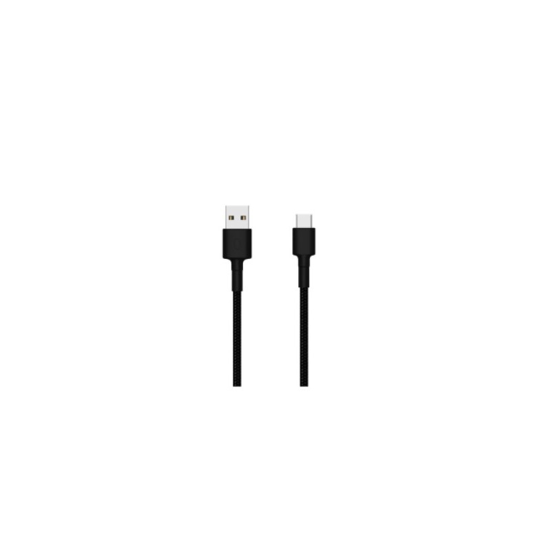 CABLU alimentare smartphone Xiaomi, USB Type-C (T) la USB 2.0 (T), cauciuc, lungime 1 m, negru, "18714" (timbru verde 0.08 lei)