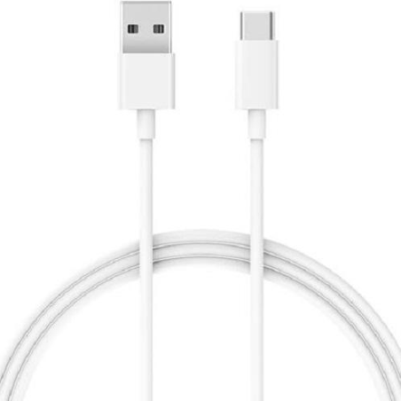 CABLU alimentare smartphone Xiaomi, USB Type-C (T) la USB 2.0 (T), cauciuc, lungime 1 m, alb, "28975" (timbru verde 0.08 lei)
