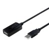 CABLU USB LOGILINK prelungitor, USB 2.0 (T) la USB 2.0 (M), 10m, activ (permite folosirea unui cablu USB lung), negru, "UA0143" 