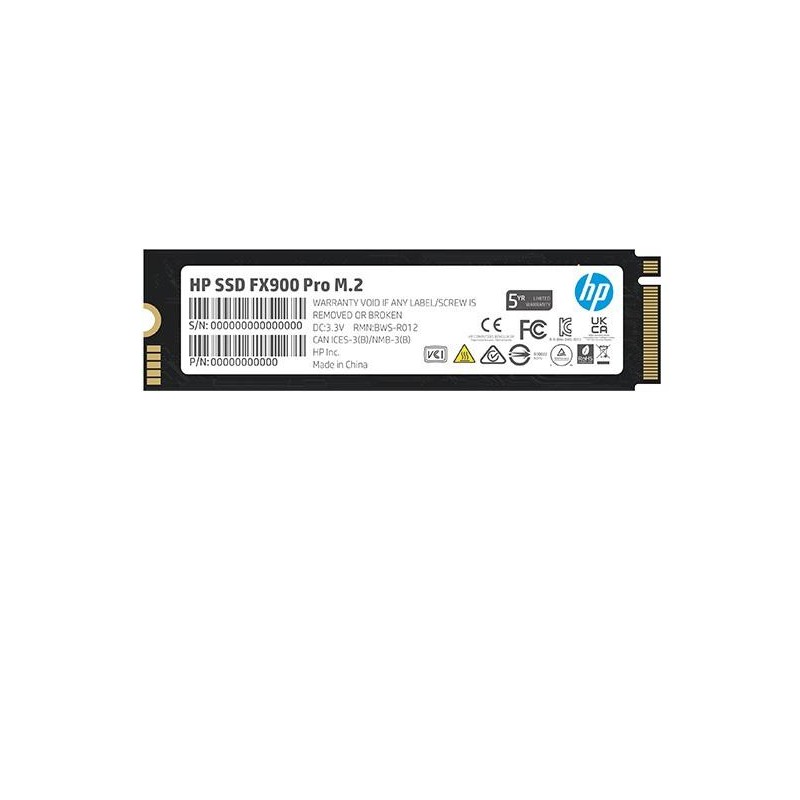 SSD HP FX900, 1TB, M.2, PCIe Gen4.0 x4, R/W: 7400/6700 MB/s, "4A3U0AA#ABB"
