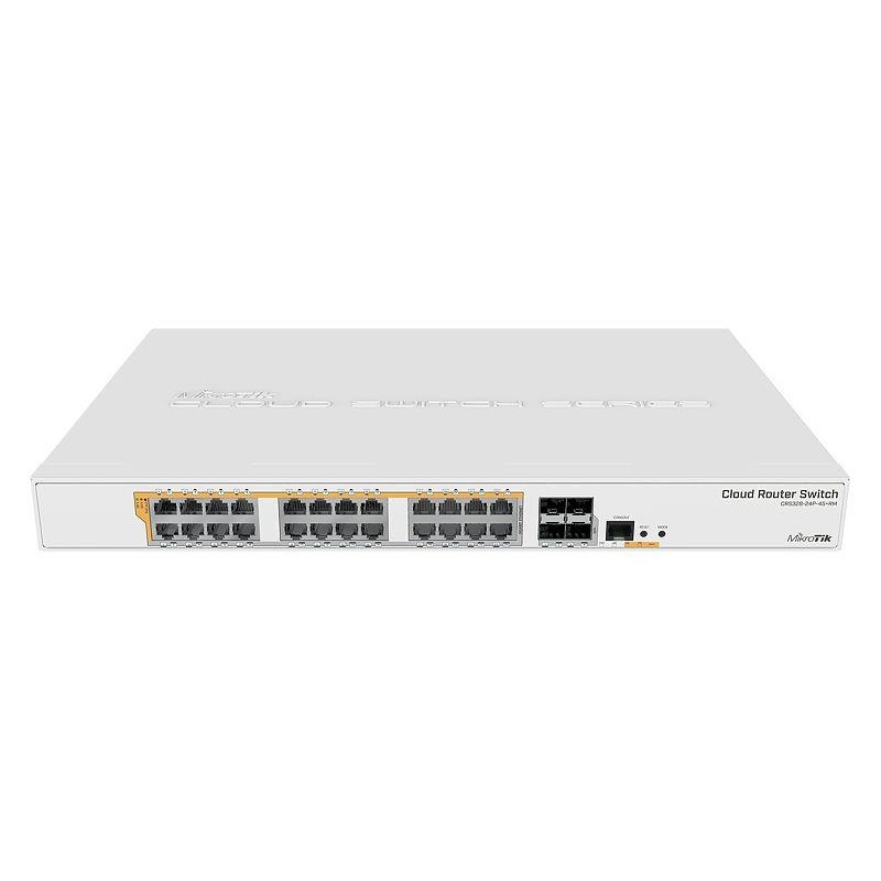 NET ROUTER/SWITCH 24 POE+/SFP+/CRS328-24P-4S+RM MIKROTIK, "CRS328-24P-4S+RM" (timbru verde 2 lei)