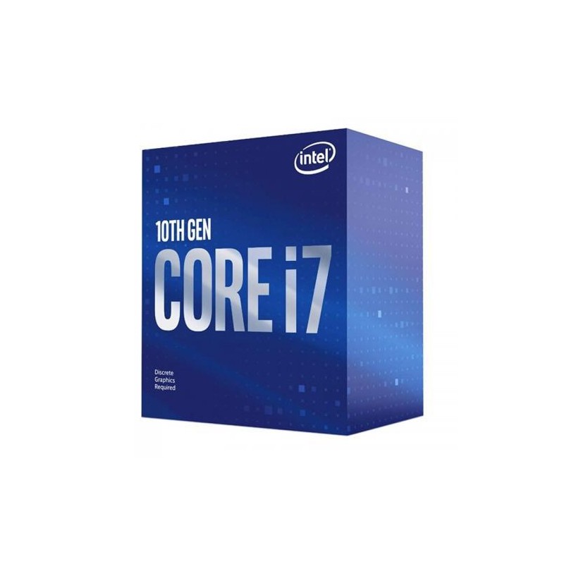 CPU INTEL i7-10700F, skt LGA 1200, Core i7, frecventa 2.9 GHz, turbo 4.8 GHz, 8 nuclee, putere 65 W, "BX8070110700F"