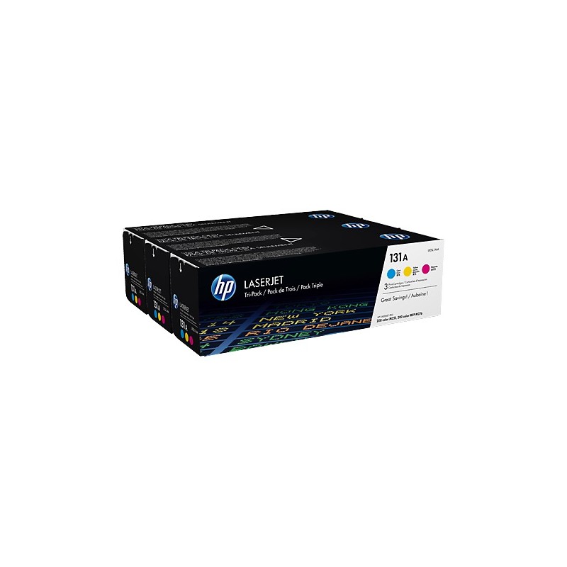 Combo-Pack Original HP CMY, nr.131A, pentru Color LaserJet Pro 200 M251|M276, 3x1.8K, (timbru verde 1.2 lei) , "U0SL1AM"