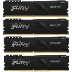 Memorie DDR Kingston Fury Beast DDR4 16 GB, frecventa 3200 MHz, 4 GB x 4 module, radiator, "KF432C16BBK4/16"