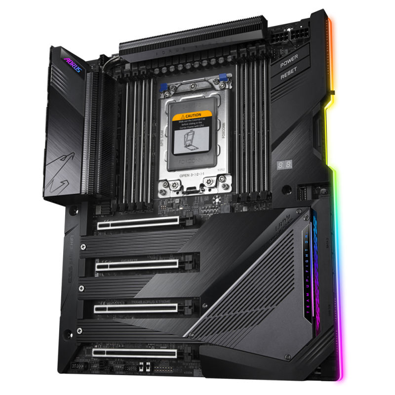 PLACA de BAZA Gigabyte "TRX40 AORUS XTREME", skt TRX4, XL-ATX, AMD TRX40, 8 x DDR4, max. 256 GB, 10 x SATA, 4 x M.2, 7.1, "TRX40