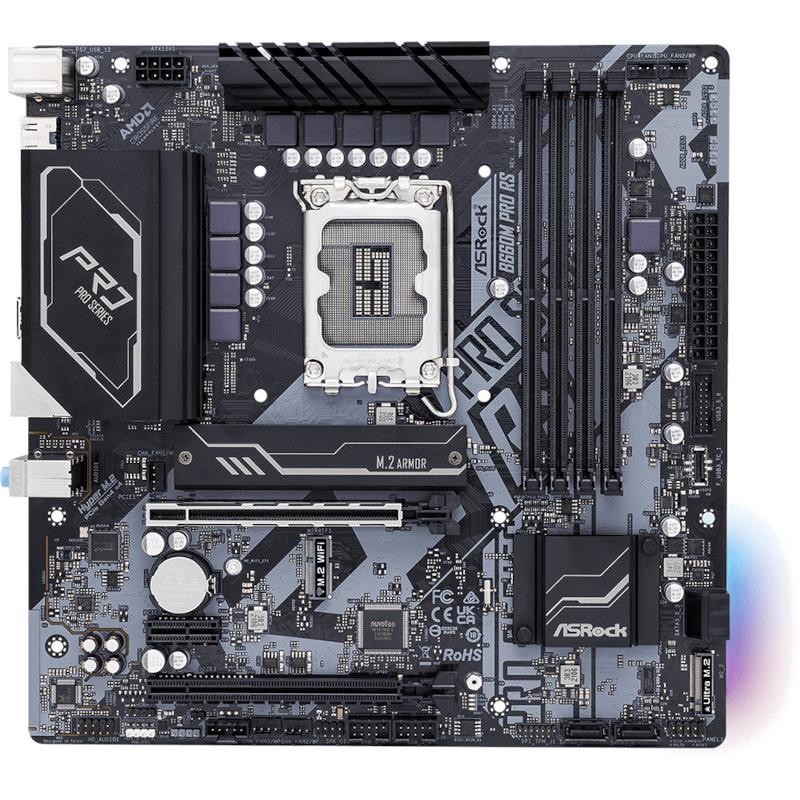 PLACA de BAZA Asrock "B660 PRO RS", skt LGA 1700, ATX, Intel B660, 4 x DDR4, max. 128 GB, 4 x SATA, 3 x M.2, 7.1, "B660 PRO RS"