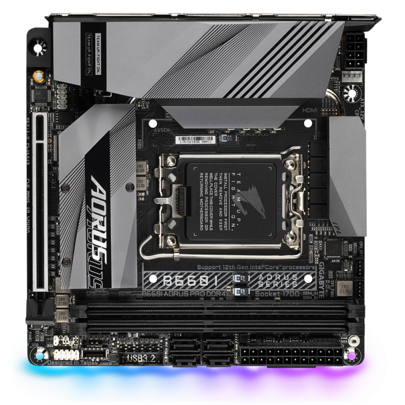 PLACA de BAZA Gigabyte "B660I AORUS PRO D4", skt LGA 1700, mATX, Intel B660, 2 x DDR4, max. 64 GB, 4 x SATA, 1 x M.2, 7.1, "B660