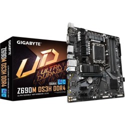 PLACA de BAZA Gigabyte "Z690M DS3H D4", skt LGA 1700, mATX, Intel Z690, 4 x DDR4, max. 128 GB, 4 x SATA, 2 x M.2, 7.1, "Z690M DS