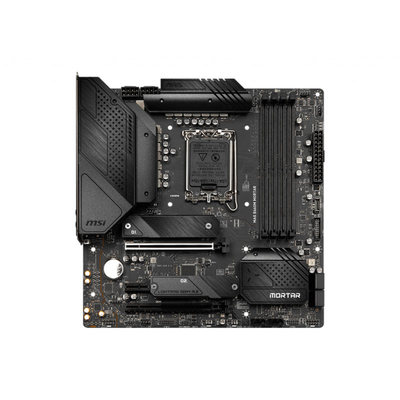 PLACA de BAZA MSI "MAG B660M MORTAR", skt LGA 1700, mATX, Intel B660, 4 x DDR4, max. 128 GB, 4 x SATA, 2 x M.2, 7.1, "MAG B660M 