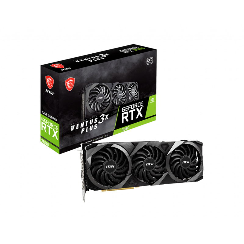 PLACA VIDEO MSI "GeForce RTX 3080 VENTUS 3X PLUS", 12 GB GDDR6X 320 biti, PCI Express 4.0 x 16, HDMI DisplayPort x 3, sistem rac