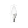 SET 2 becuri smart LED Philips, soclu E14, putere 4W, forma lumanare, lumina alb, multicolora, alimentare 220 - 240 V, "00000871