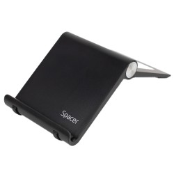 SUPORT telefon SPACER, pliabil, fixare pe birou, universal cu unghi ajustabil, dimensiuni 90 x 70 x 12mm, negru, "SPDH-FLIP-01-B