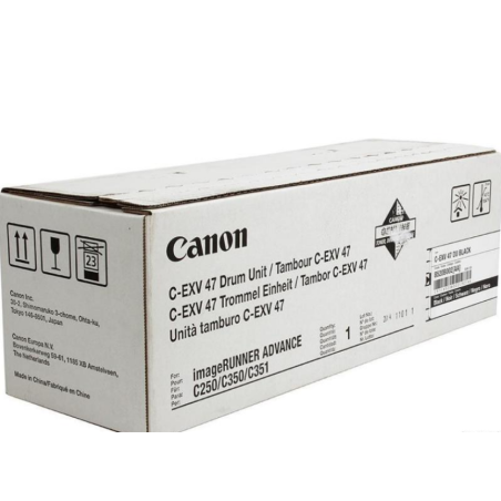 Drum Unit Original Canon Black, EXV47BK, pentru IR Advance C250I|C350I|C351IF39K, (timbru verde 0.8 lei),NOPP, "CF8520B002AA"