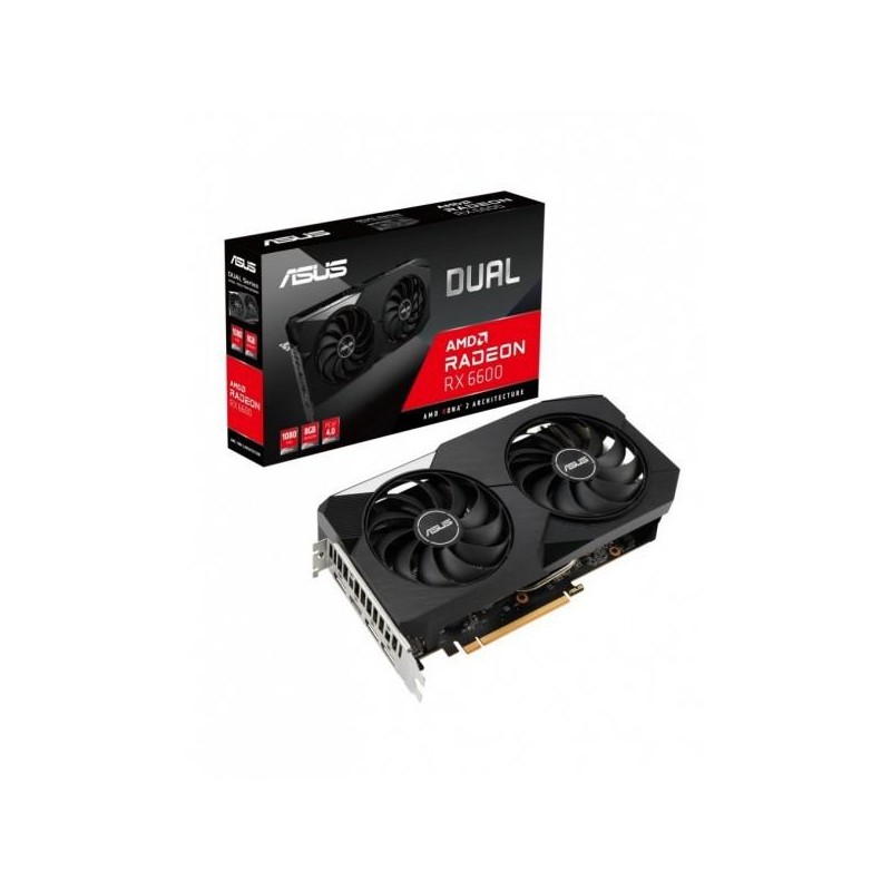 PLACA VIDEO ASUS "Radeon DUAL RX 6600", 8 GB GDDR6 128 biti, PCI Express 4.0 x 16, HDMI DisplayPort x 3, sistem racire aer, "DUA