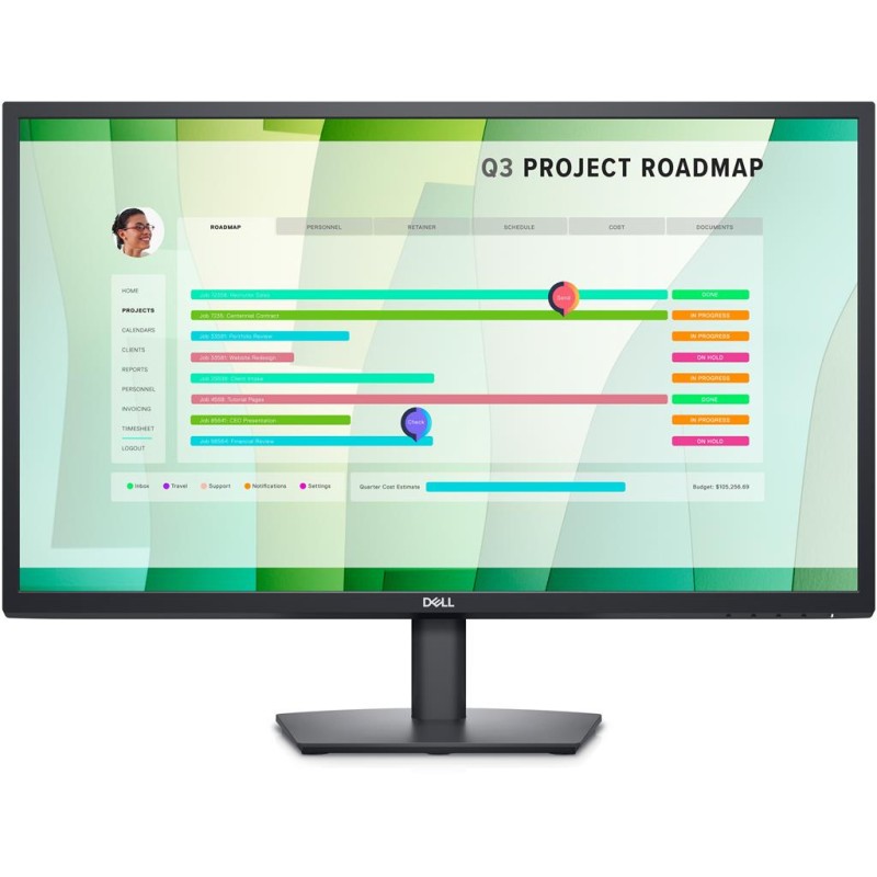 MONITOR Dell 27 inch, home | office, IPS, Full HD (1920 x 1080), wide, 300 cd/mp, 8 ms, VGA | HDMI, "210-BDRK" (timbru verde 7 l