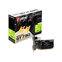 PLACA VIDEO MSI "GeForce GT 730", 2 GB GDDR3 64 biti, PCI Express 2.0 x 16, HDMI VGA DVI-D, sistem racire aer, "N730K-2GD3/LP"