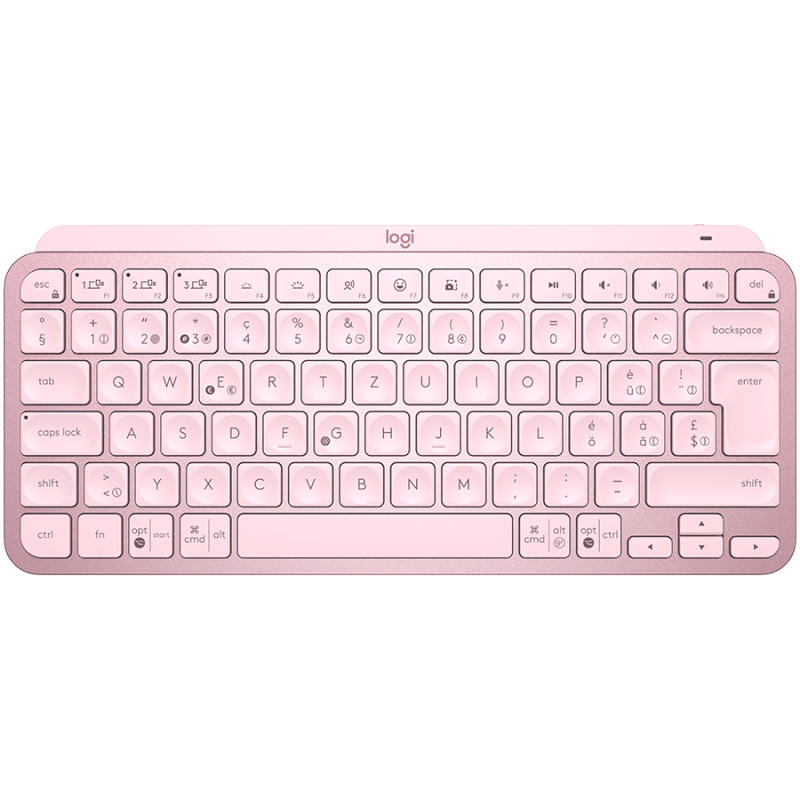 LOGITECH MX Keys Mini Minimalist Wireless Illuminated Keyboard - ROSE - US INTL - 2.4GHZ/BT - INTNL LOGITECH, "920-010500" (timb