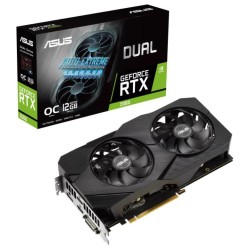 PLACA VIDEO ASUS "GeForce RTX 2060 EVO OC", 12 GB GDDR6 192 biti, PCI Express 3.0 x 16, HDMI x 2 DisplayPort DVI-D, sistem racir