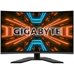 MONITOR Gigabyte 31.5 inch, Gaming, VA, WQHD (2560 x 1440), curbat, 350 cd/mp, 1 ms, Display Port | HDMI x 2, "G32QC A-EK" (timb