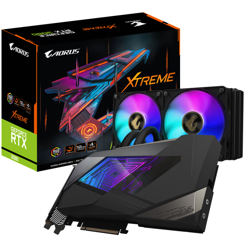 PLACA VIDEO GIGABYTE " GeForce RTX 3080 XTRM WATERFORC", 12 GB GDDR6X 384 biti, PCI Express 4.0 x 16, HDMI x 3 DisplayPort x 3, 