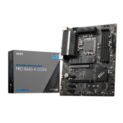 PLACA de BAZA MSI "PRO B660-A DDR4", skt LGA 1700, mATX, Intel B660, 4 x DDR4, max. 128 GB, 4 x SATA, 2 x M.2, 7.1, "PRO B660-A 