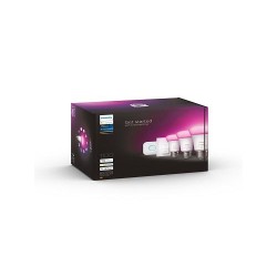 Set 3 BEC smart LED Philips, soclu E27, putere 9 W, forma clasic, lumina alb multicolora, alimentare 220 - 240 V, "0000087195142