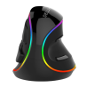 MOUSE DELUX, PC sau NB, cu fir, USB, optic, 4000 dpi, butoane/scroll 6/1, ergonomic, RGB light, negru, "M618PLUS-RGB-BK" (timbru