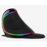 MOUSE DELUX, PC sau NB, cu fir, USB, optic, 4000 dpi, butoane/scroll 6/1, ergonomic, RGB light, negru, "M618PLUS-RGB-BK" (timbru