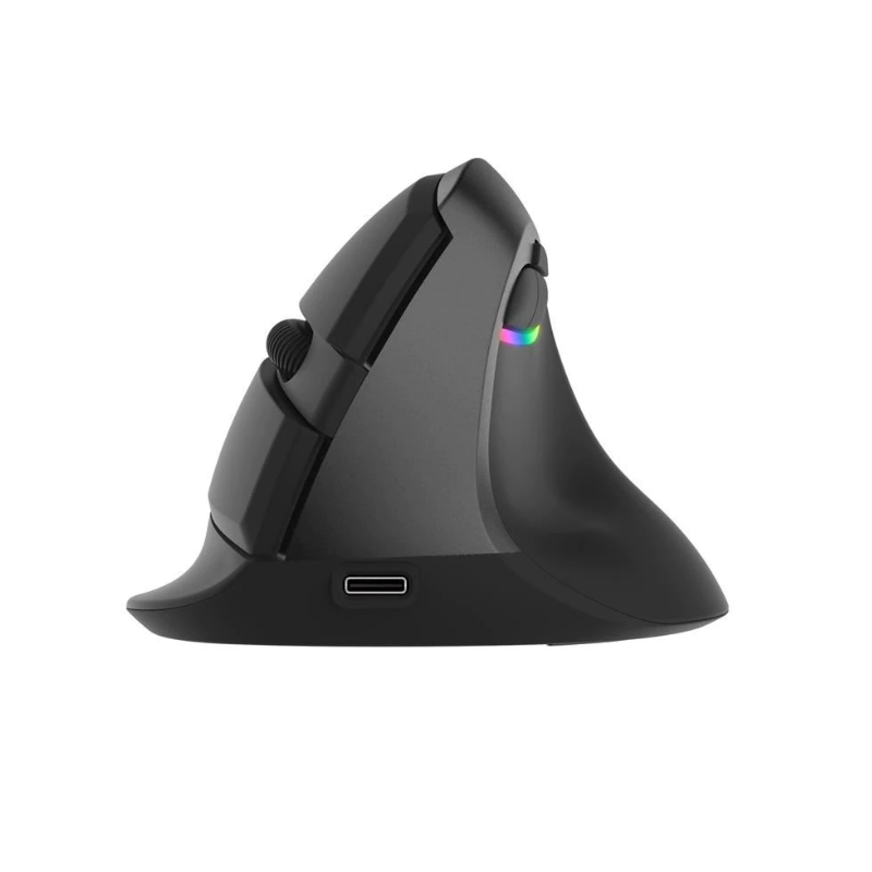 MOUSE DELUX, PC sau NB, wireless, 2.4GHz, optic, 1600 dpi, butoane/scroll 6/1, ergonomic,  negru, "M618GX-BK" (timbru verde 0.18