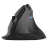 MOUSE DELUX, PC sau NB, wireless, 2.4GHz, optic, 1600 dpi, butoane/scroll 6/1, ergonomic,  negru, "M618GX-BK" (timbru verde 0.18