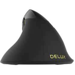 MOUSE DELUX, PC sau NB, wireless, 2.4GHz, optic, 1600 dpi, butoane/scroll 6/1, ergonomic,  negru, "M618GX-BK" (timbru verde 0.18