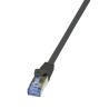 PATCH CORD S/FTP LOGILINK Cat7, LSZH, cupru, 600MHz, mufe RJ45 Cat6a, 7.5 m, negru, AWG26, dublu ecranat "CQ4083S" (timbru verde