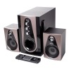 BOXE SPACER 2.1, RMS: 30W (2 x 5W + 20W), bluetooth telecomanda wireless, control volum, bass, treble, subwoofer lemn MDF, radio