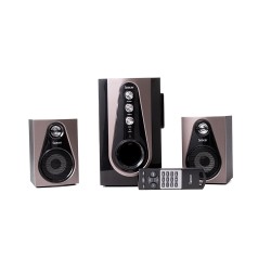BOXE SPACER 2.1, RMS: 30W (2 x 5W + 20W), bluetooth telecomanda wireless, control volum, bass, treble, subwoofer lemn MDF, radio
