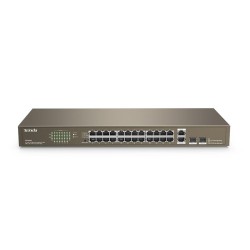 SWITCH Tenda fara management 26 porturi (24 x FE, 2 x SFP), carcasa metalica, rackabil "TEF1026F" (timbru verde 2 lei)