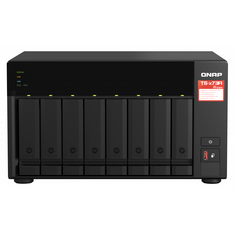 NAS STORAGE TOWER 8BAY 8GB/TS-873A-8G QNAP, "TS-873A-8G" (timbru verde 4 lei)