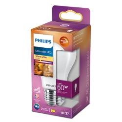 BEC LED Philips, soclu E27, putere 9 W, forma clasic, lumina alb calda, alimentare 220 - 240 V, "000008719514323858" (timbru ver