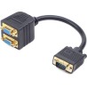 CABLU video GEMBIRD, splitter VGA (T) la 2 x VGA (M), 20cm, negru, "CC-VGAX2-20CM" (timbru verde 0.18 lei)
