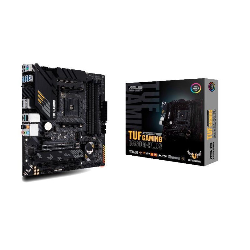 PLACA de BAZA Asus "TUF GAMING B550M-PLUS", skt AM4, mATX, AMD B550, 4 x DDR4, max. 128 GB, 4 x SATA, 2 x M.2, 7.1, "TUF GAMING 