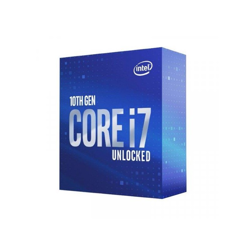 CPU INTEL i7-10700KF, skt LGA 1200, Core i7, frecventa 3.8 GHz, turbo 5.1 GHz, 8 nuclee, putere 125 W, "BX8070110700KF S RH74"