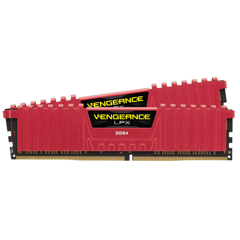 Memorie DDR Corsair VENGEANCE LPX DDR4 16 GB, frecventa 3200 MHz, 8 GB x 2 module, radiator, "CMK16GX4M2B3200C16R"
