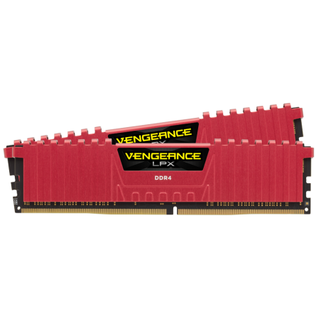 Memorie DDR Corsair VENGEANCE LPX DDR4 16 GB, frecventa 3200 MHz, 8 GB x 2 module, radiator, "CMK16GX4M2B3200C16R"