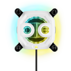 WATER block CORSAIR, Hydro X Series XC7 RGB, Compatibil socket LGA 1200/115x si AM4, iluminare RGB, alb, 1200/AM4, "CX-9010007-W