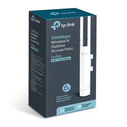 ACCESS POINT TP-LINK wireless exterior 300Mbps, port 10/100Mbps, 2 antene externe, pasiv PoE "EAP110-Outdoor" (timbru verde 0.8 