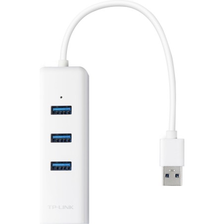 ADAPTOR RETEA TP-LINK , extern, USB 3.0, port RJ-45 | USB 3.0 x 3, 1000 Mbps Gigabit LAN, "UE330" (timbru verde 0.18 lei)