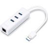 ADAPTOR RETEA TP-LINK , extern, USB 3.0, port RJ-45 | USB 3.0 x 3, 1000 Mbps Gigabit LAN, "UE330" (timbru verde 0.18 lei)
