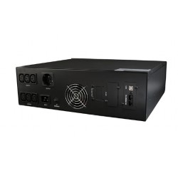 UPS GEMBIRD, Line Int. cu sinusoida pura cu management, rack, 3000VA/1800W, AVR, IEC x 6/ Schuko x 1, 4 x baterie 12V/9Ah, displ